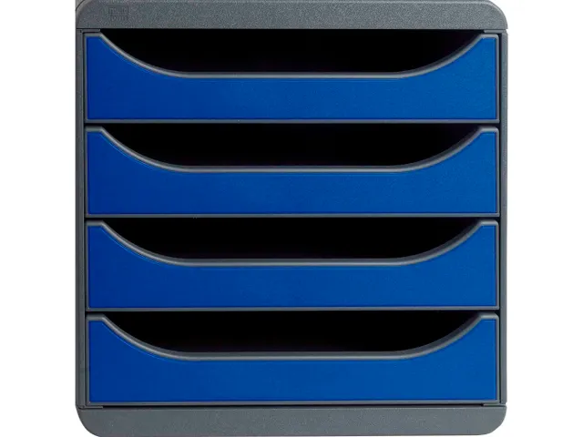 Exacompta Big-box Classic Ladenblok 4 Laden A4 Blauw Exacompta Big-box Classic Ladenblok 4 Laden A4 Blauw