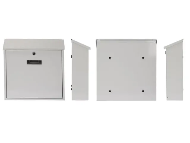 Brievenbus Monaco Wit met naamplaatje incl. 2 sleutels 36.8x36.5x10cm