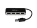 4-poorts draagbare USB 2.0 hub met geïntegreerde kabel
