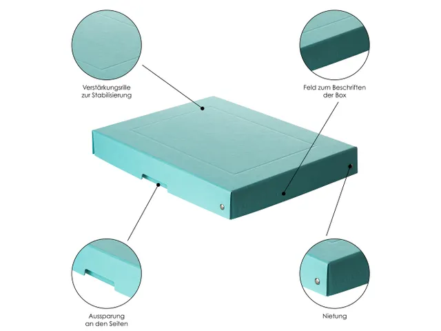 PureBox Pastell A4 bleu 40mm