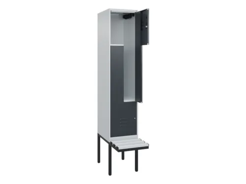 Z-garderobekast,HxBxD 2120x400x815mm,2vak,vak B 400mm,cil.-slot