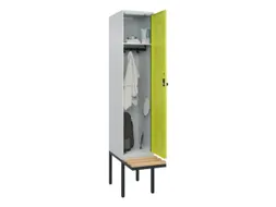 locker met bank,HxBxD 2120x400x815mm,1vak,vak B 400mm,draaigrendel