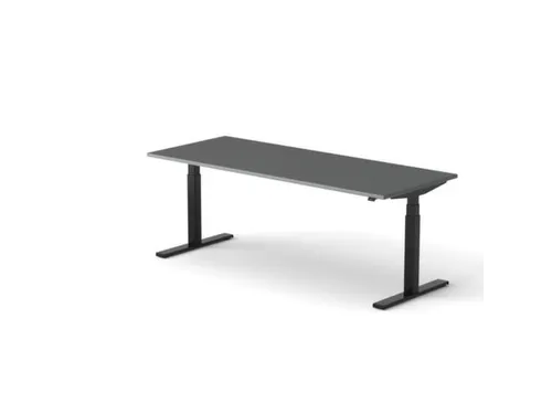 Elektrisch ihv bureau,HxBxD 650-1310x2000x800mm,blad donkergrijs