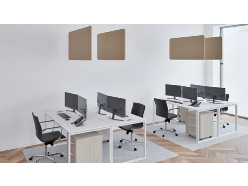 Akoestisch PET-vilt rechthoekig plafondpaneel 60x120cm Beige