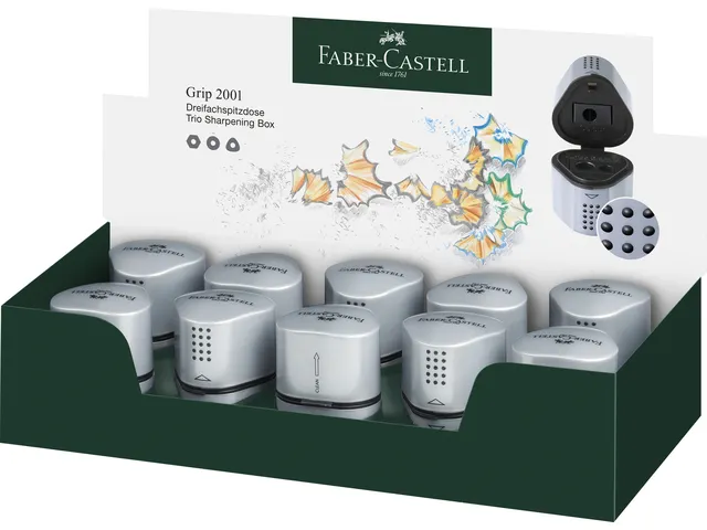Puntenslijper Faber-Castell 2001 trio grip zilver