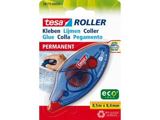 Correctieroller Tesa 8.4mmx14m ecoLogo navulbaar op blister
