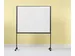Verrijdbaar Whiteboard Workboard 120x150cm Emaille zwart profiel