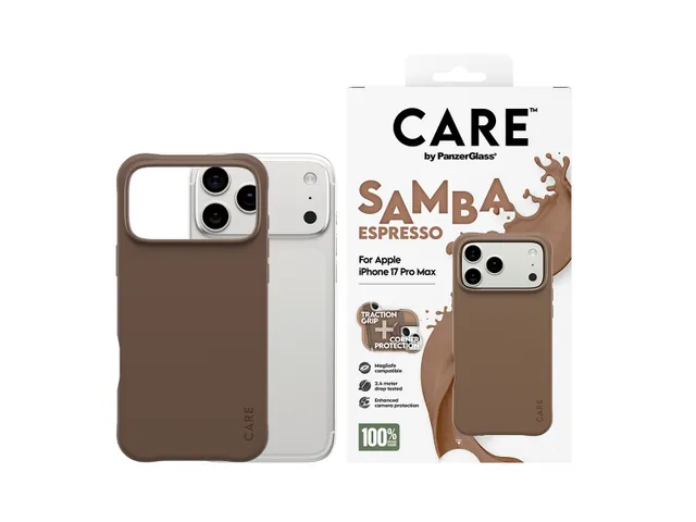 PanzerGlass CARE by Samba Case Espresso w. MagSafe iPhone 17 Pro