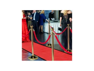 Afzetpaal Securit 100cm met voet goudkleurig - 6