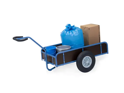 Handtrekwagen 4108L met 4 wanden 2 Wielen 845x545mm Luchtbanden