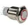 Ronde Metalen Schakelaar Switch Spdt 1NO 1NC - Rode Ring