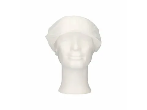 Pet met klep en haaropvang wit maat L 100 Stuks