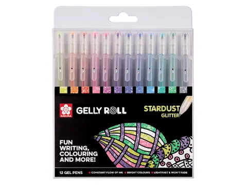 Gelschrijver Sakura Gelly Roll Stardust set à 12 kleuren