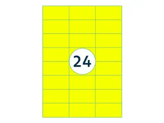 Etiket Rillprint 70x37mm fluorgeel 2400 etiketten - 4