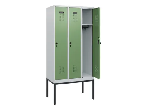schoollocker,HxBxD 1950x900x500mm,3vak,vak B 300mm,draaigrendel