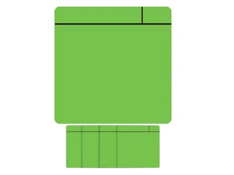 Magneet scrum 75x75mm groen 5 stuks
