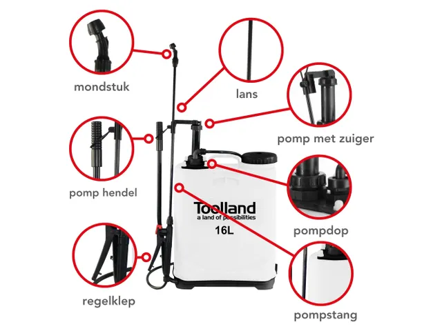 Rugdruksproeier 16 Liter