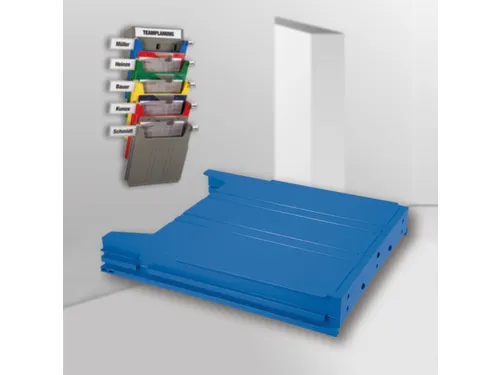 wandsorteerder,opbergvak,v. 34,HxBxD 42x262x302mm,plank(en) ABS,blauw