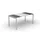 Bureau 750X1600X800Mm Blad Antraciet/wit Rechthoekig 4-Voeten Wit
