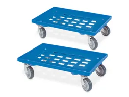 onderwagen voor kratten,draagverm. 250kg,laadvl. LxB 607x407mm