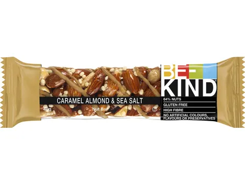 Be-Kind reep Caramel Almond & Sea Salt 40 g 12 stuks