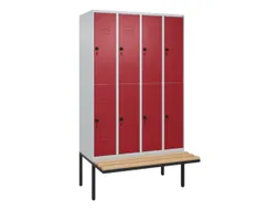 Dubbeldekse dekenkist,HxBxD 2120x1200x815mm,4x2vak.,vak B 300mm
