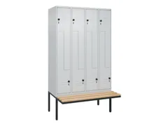 Z-garderobekast,HxBxD 2120x1200x815mm,8vak,vak B 300mm,draaigrendel