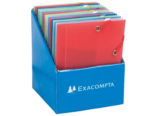 Elastomap 3 kleppen Polypro Chromaline pocket formaat 12x16cm Assorti