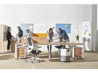 Whiteboard Rocada Skincube 55x55x200cm mobiel wit met 4 zijden - 8
