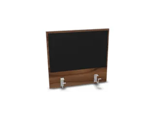 opzetpaneel bureau aanbouw achter NP-tiepolo nut BN8033-zwart 600mm - 1
