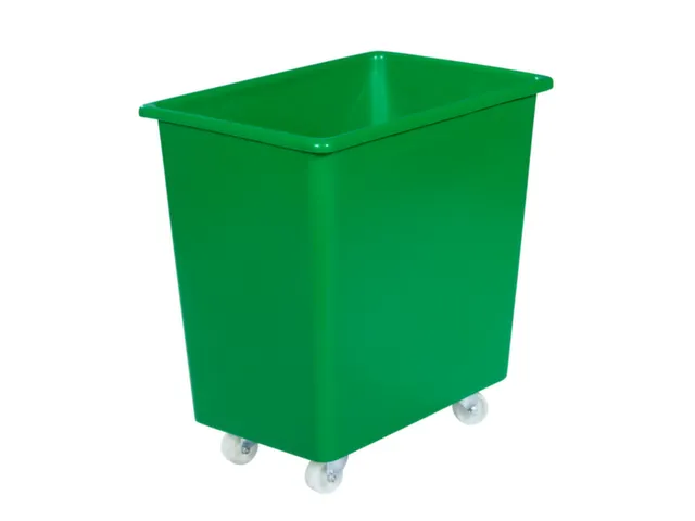 Verrijdbare Rechthoekige Bak 135 Liter Hxbxd 670X660X432Mm Pe Groen