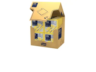Tork 470252 Soft Dinnerservet 3-laags geel 39x39cm - 3