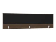 opzetpaneel bureau aanbouw achter NV bruin hickory BN8033-zwart 2000mm