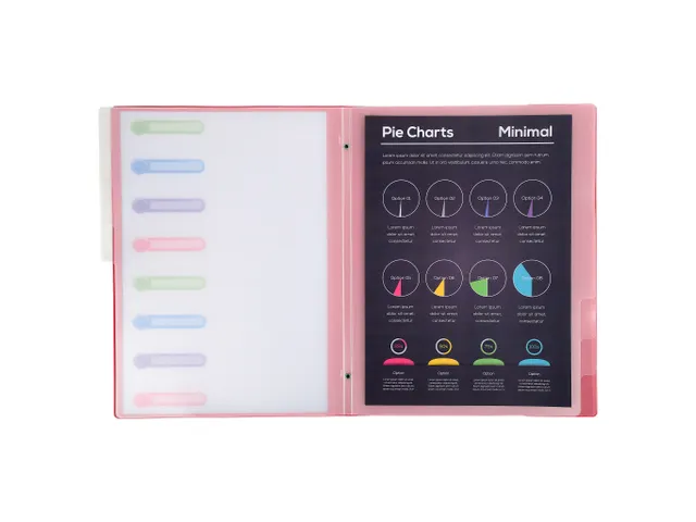 Trieur polypropylène 3 rabats 8 compartiments OPAK - Couleurs assorti