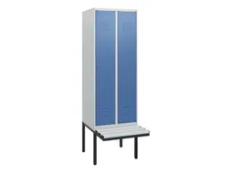 locker met bank,HxBxD 1950x600x815mm,2vak,vak B 300mm,cil.-slot