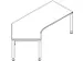 Bureau D’angle À Hauteur Réglable Piètement Alu Argent Finition