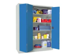 Ruime Vouwdeurkast 1950x1500x500mm 4legborden Ral7035 Front Ral5012