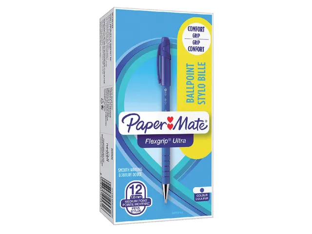 Balpen Paper Mate Flexgrip Ultra stick medium blauw