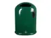 Afvalbak van staalplaat met asbak 45 liter ovale opening open mosgroen