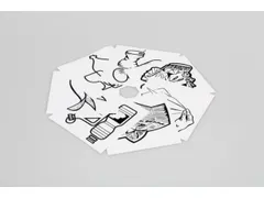 Stickerset,V. Afvalverzamelaar,7Xpictogram,Recyclebaar Afval,Papier