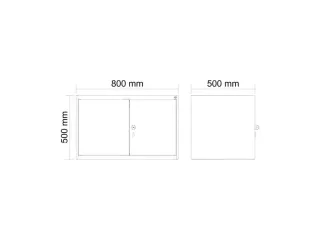 opzetkast,v. locker voor scheiding van kleding,2vak.,vak B 400mm - 3