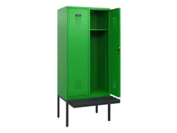 locker met bank,HxBxD 1950x800x815mm,2vak,vak B 400mm,cilinderslot