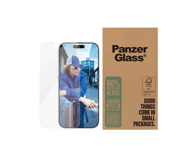 PanzerGlass Screen Protector iPhone 16 Pro | Classic Fit | BULK, Ap