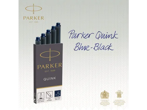 Inktpatroon Parker Quink blauwzwart blister à 5 stuks