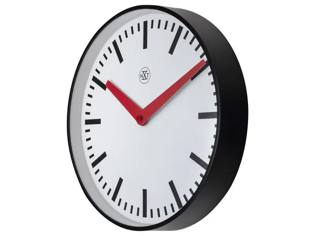 Stationsklok - 25.5cm - Stille wandklok - Wit - nXt by NeXtime - "Newc