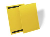 Magnetische documenthouder A4 staand formaat geel