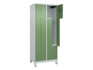 Z-garderobekast,HxBxD 1950x800x500mm,vak B 200/400mm,cil.-slot,voeten - 2