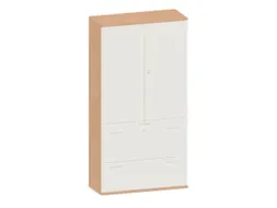 kantoorkast,HxBxD 1920x1000x430mm,decor romp beuken,decor front wit