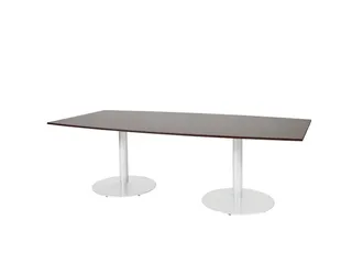 Linesto Vergadertafel Vaste Hoogte 240x120 Ton Logan Eiken 25mm Wit - 1