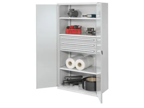 Materiaalkast Dubbelwandige Deur 1950x1000x600mm 3legborden 3laden